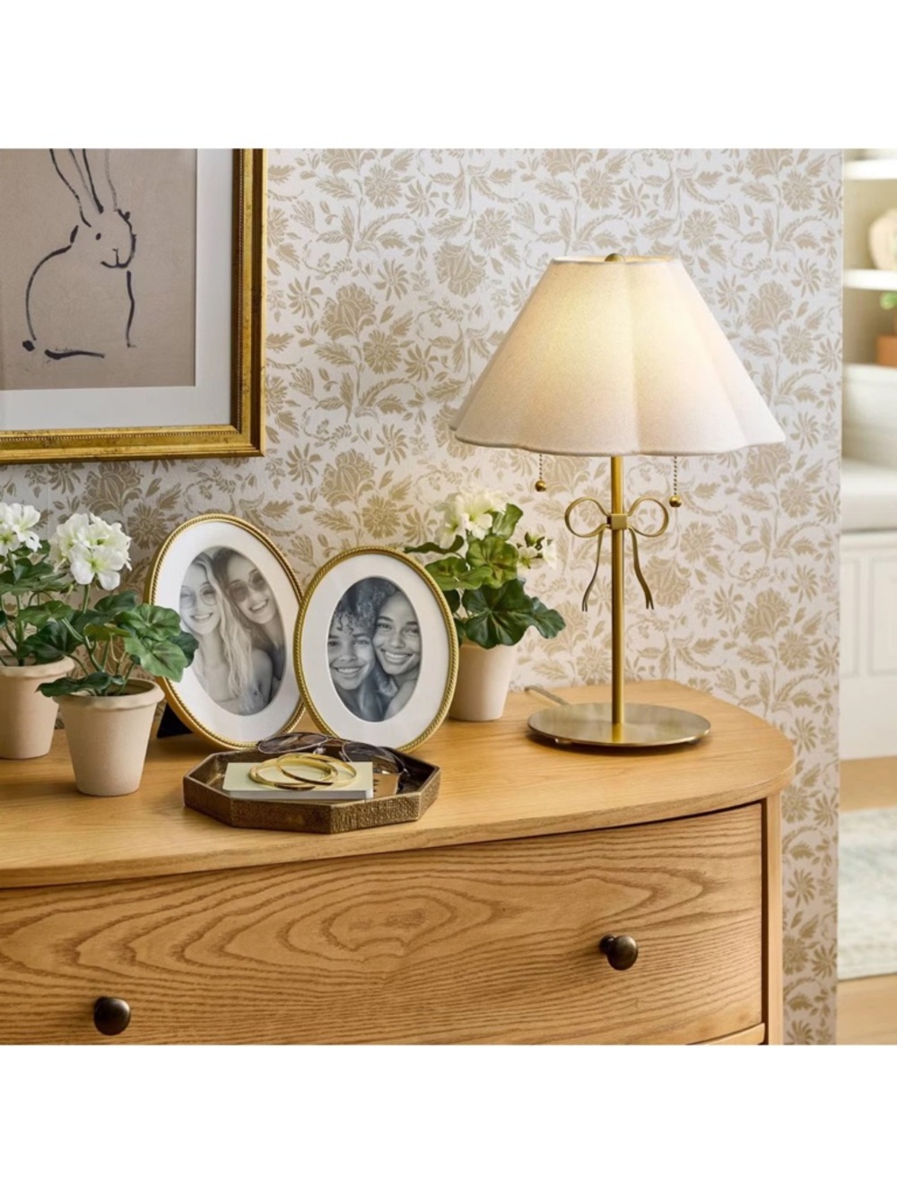 Brass Stick Lamp with Bow - Threshold designed with Studio McGee